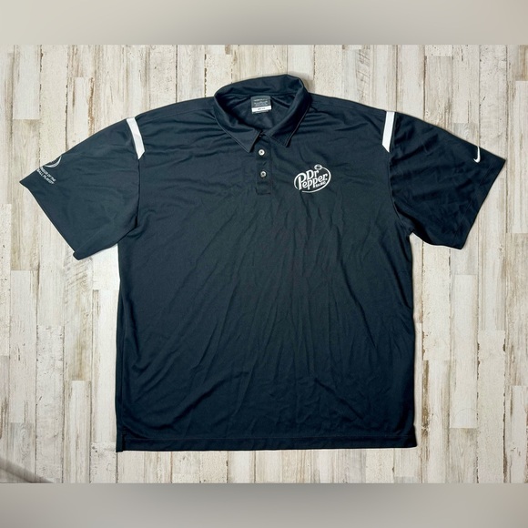 Nike Golf Dri Fit Dr Pepper Black Short Sleeve Polo Shirt Men’s XL - Picture 1 of 10